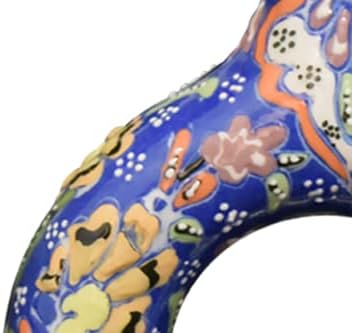 EliPOT Turkish Ceramic Handmade Vase Dark Blue Light Blue