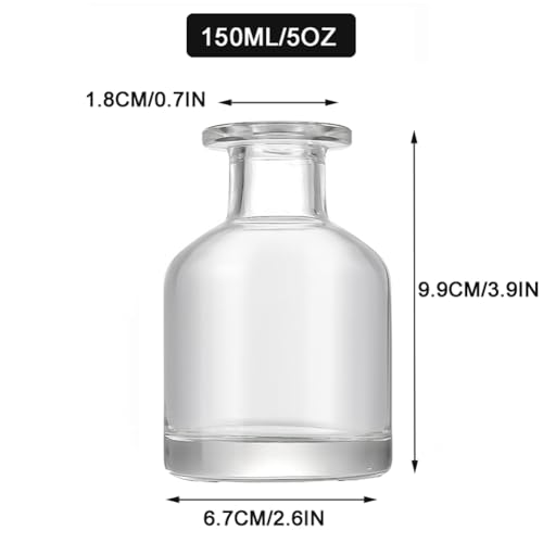 Erioctry 150ml Clear Glass Diffuser Bottle