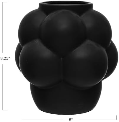 Creative Co Op Stoneware Vase with Raised Dots