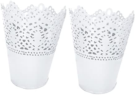 2pcs Elegant Iron Flower Vase for Home Decor and Wedding Centerpieces