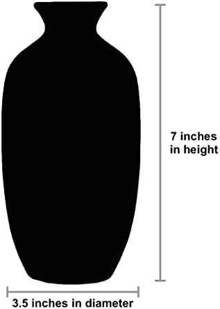 RAAQUU Koban 7 Inch Raku Clay Decor Vase - Carbon Half Copper Matte