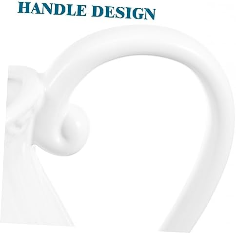 GANAZONO Simple White Striped Ceramic Flower Vase for Balconies