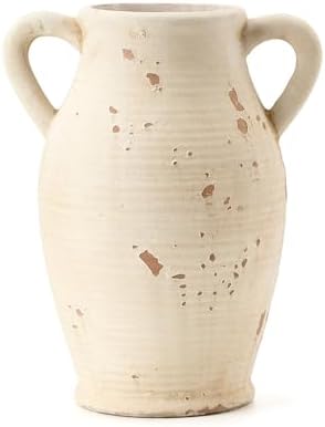 Large Ceramic Rustic Vase with 2 Handles 98 Inch