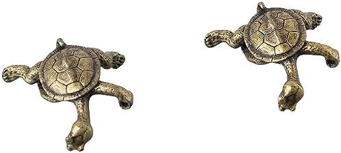 2pcs Antique Copper Kung Fu Turtle Incense Holder