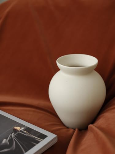 Retro Flower Vase in Coffee Tea Glaze
