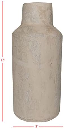 White Paper Mache Vase by Foreside Home and Garden