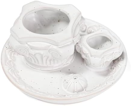 4-in-1 Ceramic Incense Holder with Ash Catcher