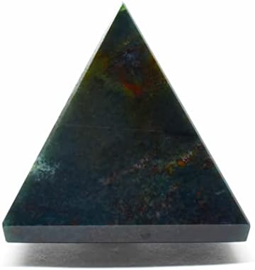 HQRP Bloodstone Pyramid with Clear Quartz Cabochon