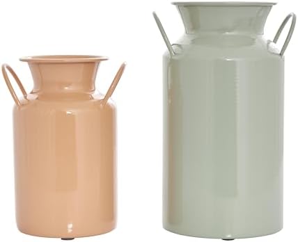 Deco 79 Multi Colored Metal Vase Set of 2