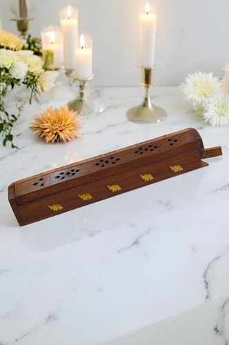 Wooden Incense Holder with Storage Box 12 inch