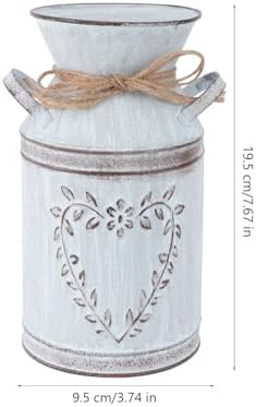 Retro Heart Shaped Metal Vase for Home Decor Centerpieces
