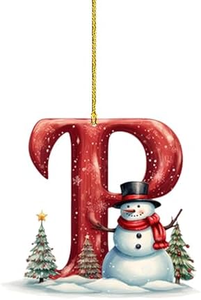 2024 Family Christmas Ornament Letter Tree Decor