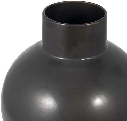 Sagebrook Home Modern Round Ceramic Vase 15 Black