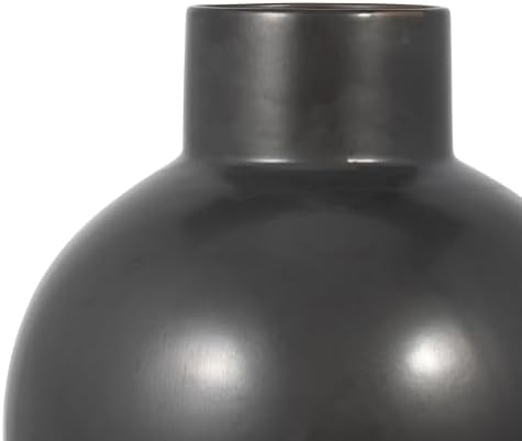 Sagebrook Home Modern Round Ceramic Vase 15 Black