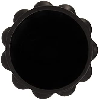 Creative Co Op Modern Stoneware Raised Dot Vase Black