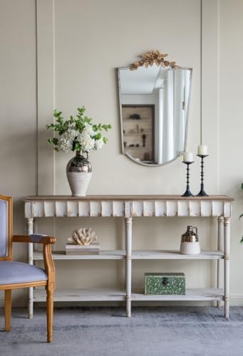 15 Inch Tall Decorative Terracotta Jug Vase with Bronze and Tan Finish