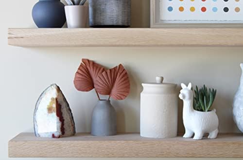 Urban Legacy Unfinished White Oak Floating Shelves Set of 2