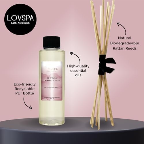 LOVSPA De-Stress Lavender Eucalyptus Reed Diffuser Oil Refill