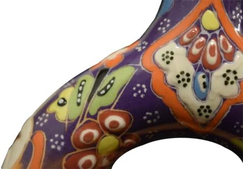EliPOT Medium Ceramic Hittite Vase Light Orange Purple