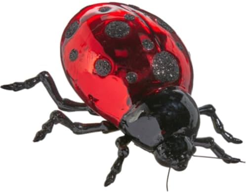 RAZ Imports Ladybug Ornament Red and Black 4 Inch Christmas Decoration