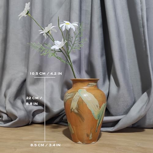 MoCuishle Terracotta Vase - 88 Green Glazed Vintage Decor