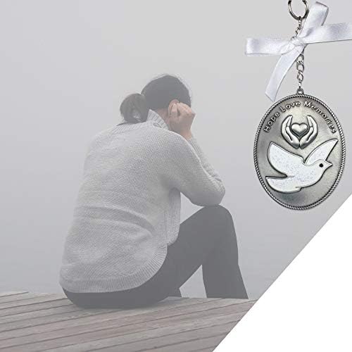 Memorial Ornament with White Dove - Hope Love Memories - Sympathy Gift - 5 x 225