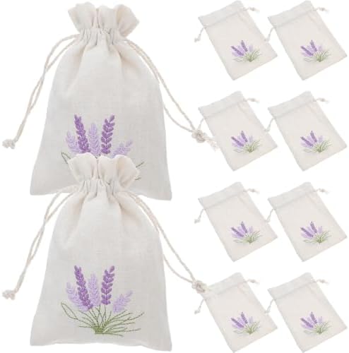 10pcs Lavender Cotton Drawstring Aromatherapy Bags