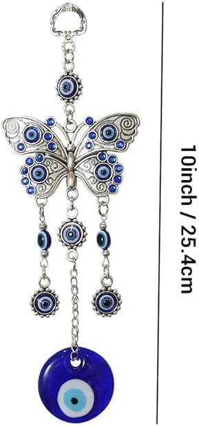 Butterfly Blue Evil Eye Wall Hanging for Home Entrance