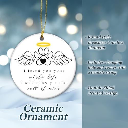 Christmas Pet Ornament 2024 Cat Dog Memorial Gift