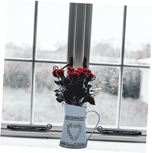 Stobaza 1pc Kettle Shape Iron Flower Vase for Home Decor