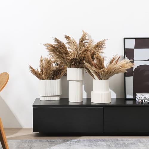 White Ceramic Flower Vase 75 Inches Tall for Home Decor