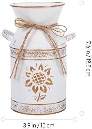 Galvanized Bucket Vintage Vase Farmhouse Decor