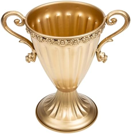 Stobaza Tall Gold Vase Iron Flowerpot Planter Indoor Urn