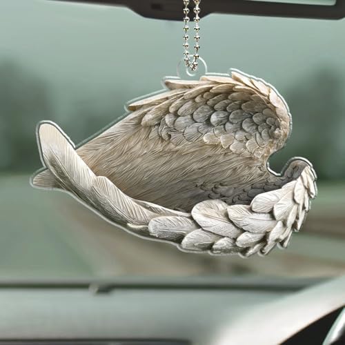Pawsionate Angel Wings Personalized Car Ornament