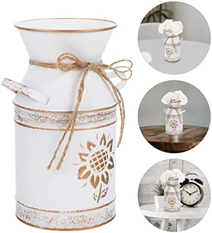 Galvanized Bucket Vintage Vase Farmhouse Decor