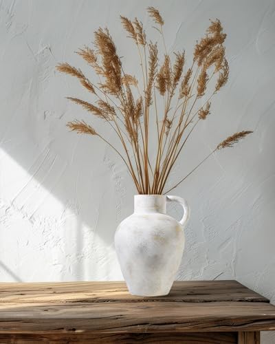 UPWOIGH 12in Tall Vintage Handle Ceramic Vase