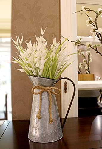 Vintage Galvanized Flower Vase for Home Decor