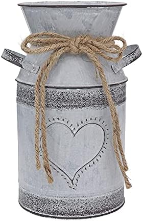 Farmhouse Rustic Flower Vase with Heart Design 75 Inch