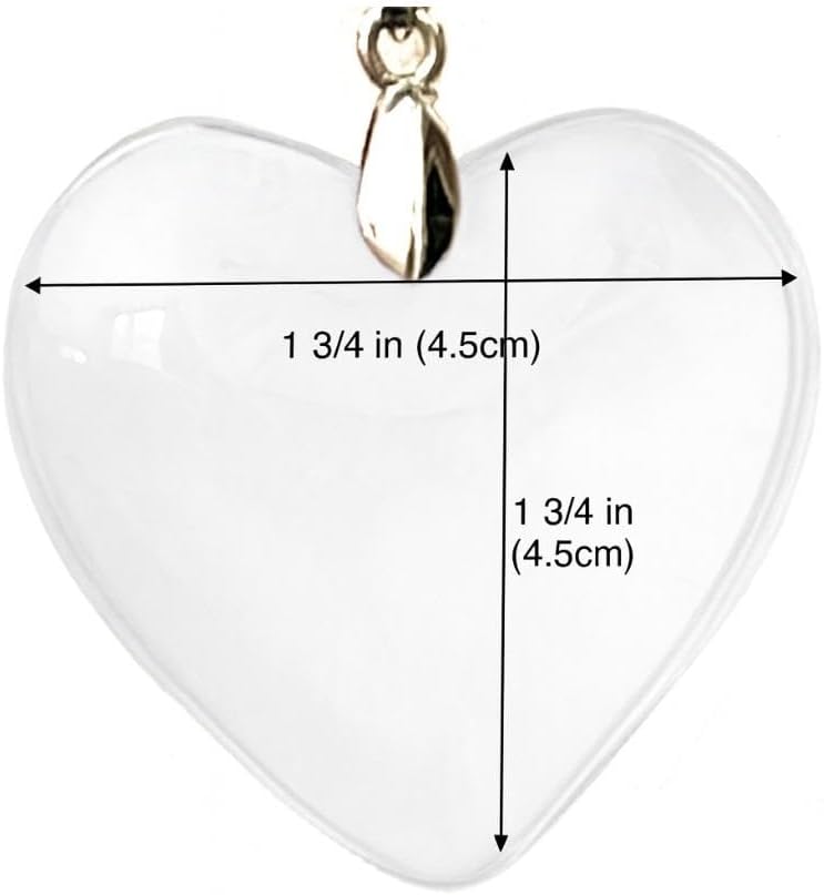 Clear Glass Heart Ornament 175 in Elegant Hanging Decoration