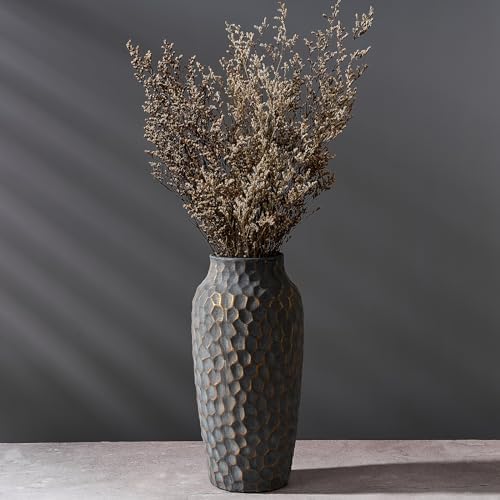 125 Inch Ceramic Rustic Antique Vase with Bronze Finish