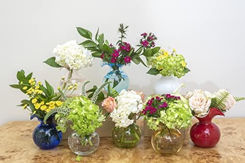 Vietri Hibiscus Clear Bud Vase 55 H