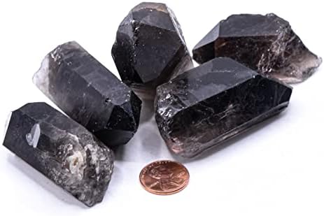 HQRP Dark Smoky Quartz Natural Gemstone Stick - Brazil