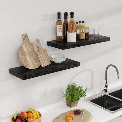 24 Inch Rustic Floating Shelf Set of 2 for Home Decor