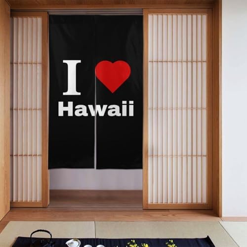 I Love Hawaii Blackout Curtain Panels 34x56in