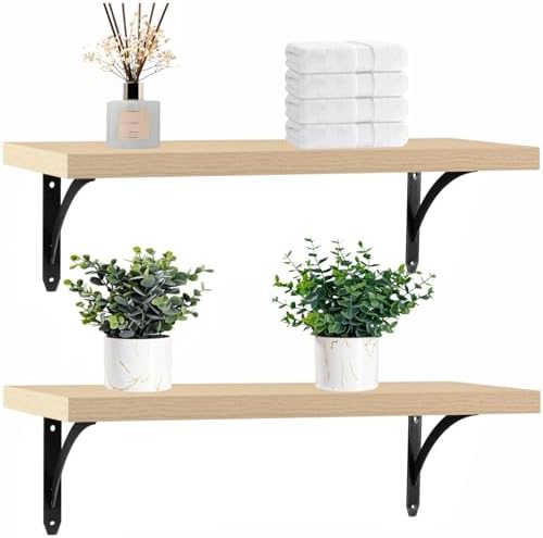 White Oak Floating Shelves 315 in Heavy Duty Set of 2
