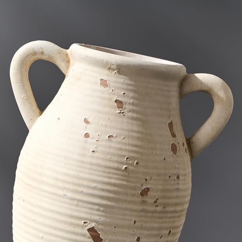 Large Ceramic Rustic Vase with 2 Handles 98 Inch