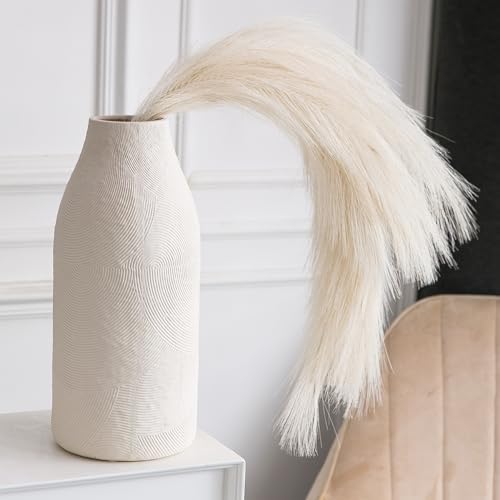 Banllis Large Textured Ceramic Vase for Modern Farmhouse Decor