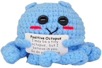 KALAWALK Funny Mini Crochet Animal Octopus Head Decoration