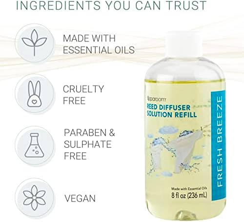 SpaRoom Reed Diffuser Oil Refill Fresh Breeze Scent 8oz
