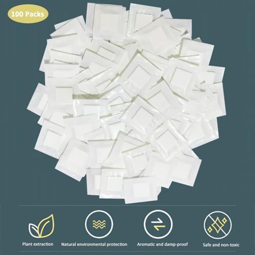100 Pack Lavender Scented Sachets for Odor Control